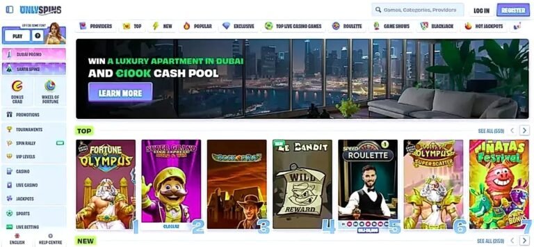 Only Spins catálogo de juegos